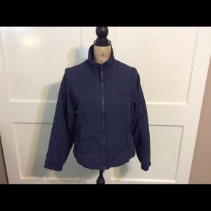 Equestrian style jacket. Navy blue. Sz M